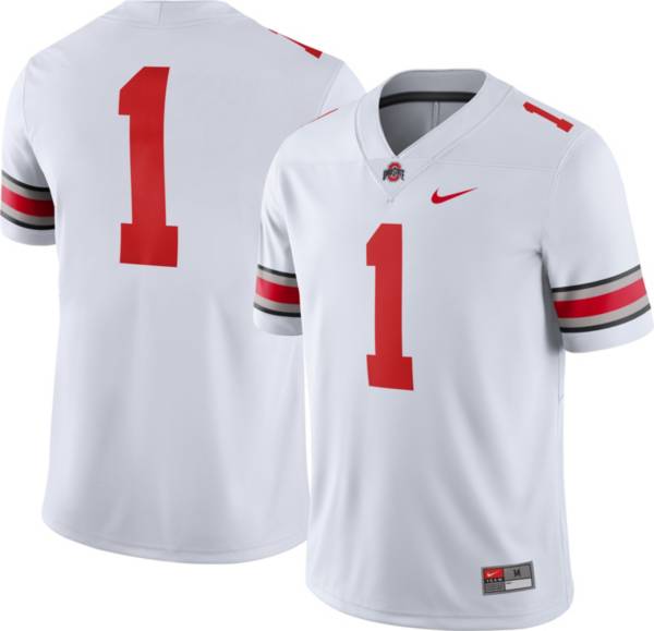 Nike Men's Ohio State Buckeyes #1 Dri-FIT Game Football White Jersey