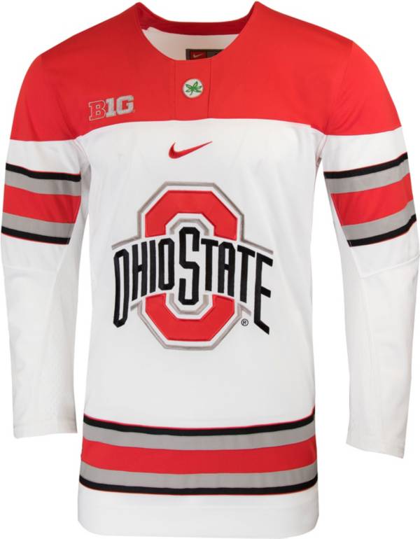 Nike Men's Ohio State Buckeyes Replica Hockey White Jersey product image