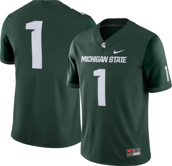 Nike Men's Michigan State Spartans #1 Green Dri-FIT Game Football Jersey