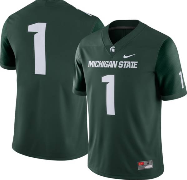 Nike Men's Michigan State Spartans #1 Green Dri-FIT Game Football Jersey product image