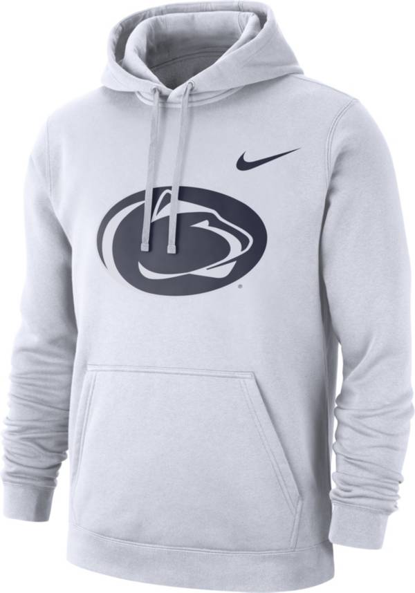 Nike Men's Penn State Nittany Lions Club Fleece Pullover White Hoodie ...