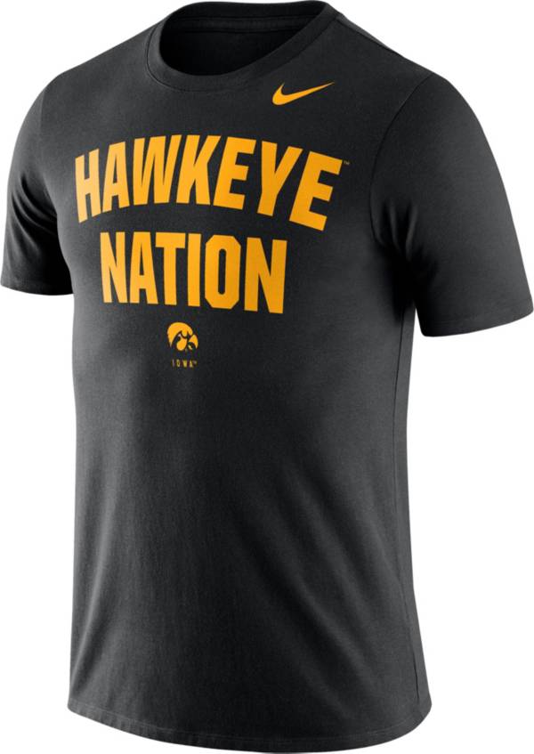 Nike Men's Iowa Hawkeyes Dri-FIT Phrase Black T-Shirt