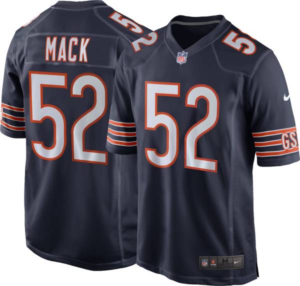 Nike Men's Chicago Bears Khalil Mack #52 Navy Game Jersey