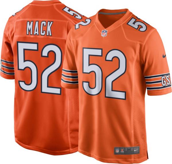 Nike Men's Chicago Bears Khalil Mack #52 Orange Game Jersey
