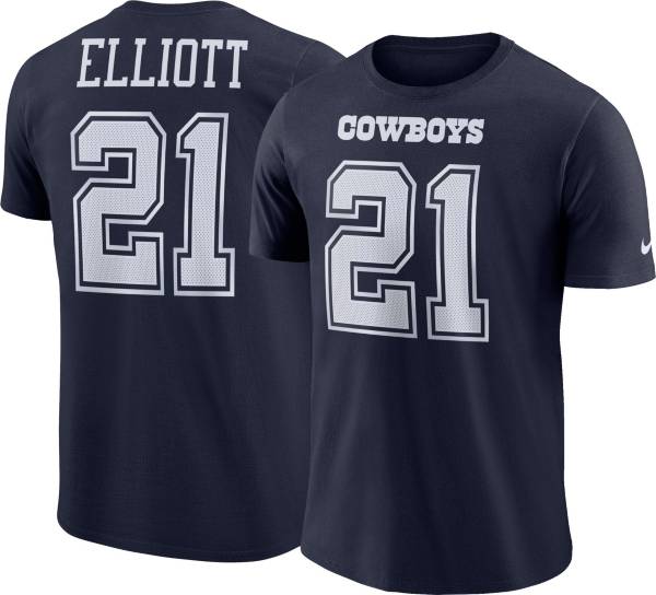 Nike Men's Dallas Cowboys Ezekiel Elliott #21 Pride Navy T-Shirt