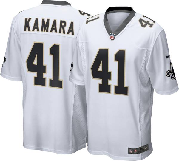 Nike Men's New Orleans Saints Alvin Kamara #41 White Game Jersey