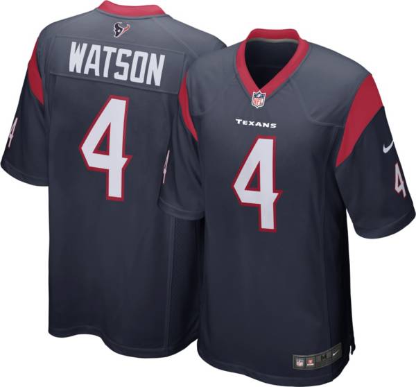 Nike Men's Houston Texans Deshaun Watson #4 Navy Game Jersey product image