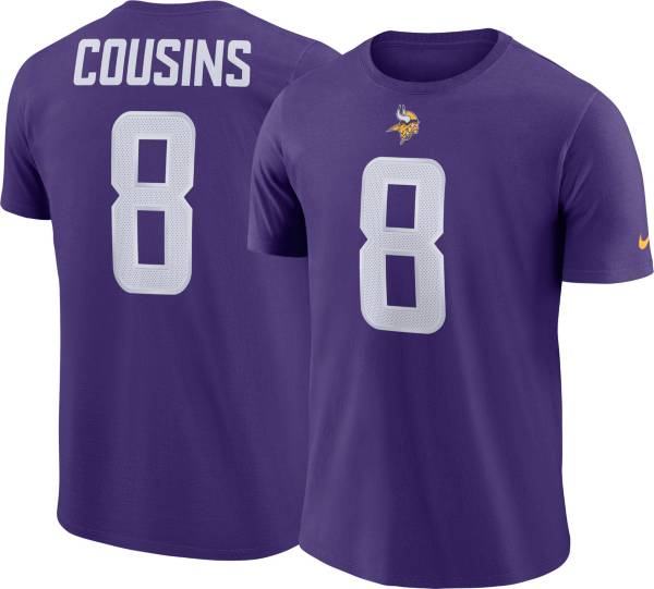 Nike Men's Minnesota Vikings Kirk Cousins #8 Pride Logo Purple T-Shirt