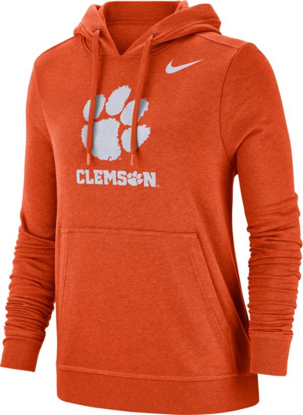 Nike Women's Clemson Tigers Orange Club Fleece Pullover Hoodie