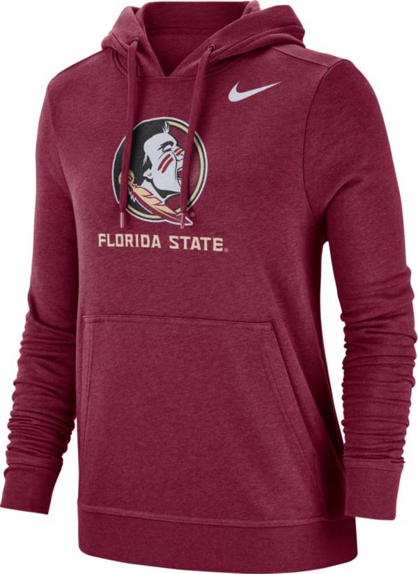 Nike Women's Florida State Seminoles Garnet Club Fleece Pullover Hoodie