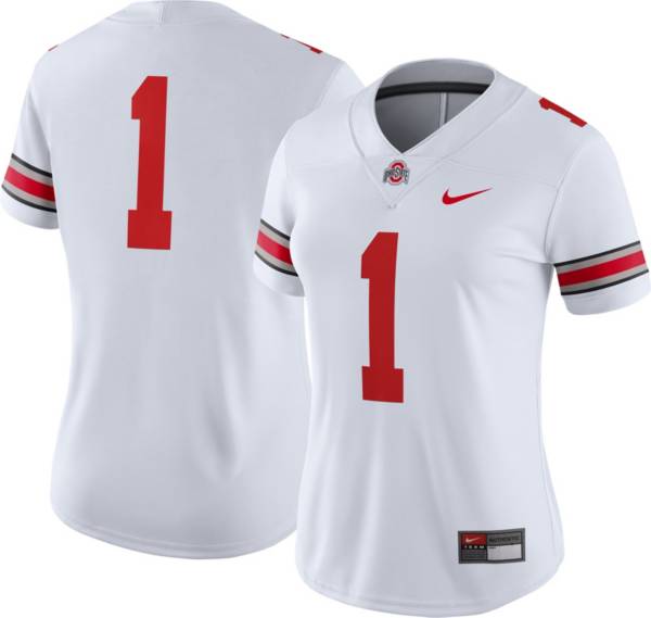 Nike Women's Ohio State Buckeyes #1 Dri-FIT Game Football White Jersey