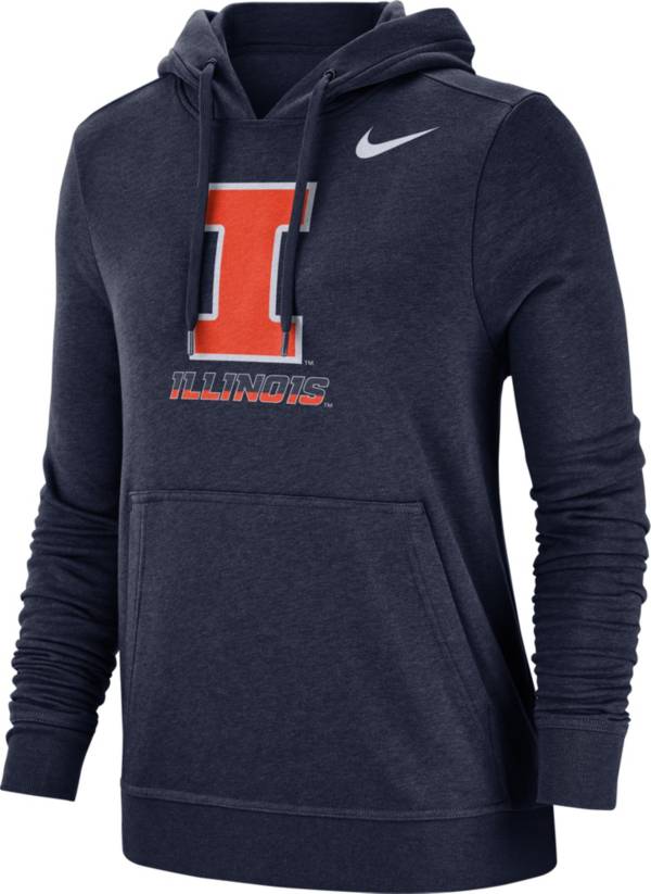 Nike Women's Illinois Fighting Illini Blue Club Fleece Pullover Hoodie