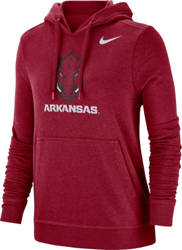 Nike Women's Arkansas Razorbacks Cardinal Club Fleece Pullover Hoodie