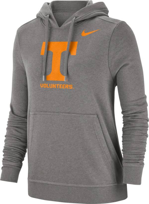 Nike Women's Tennessee Volunteers Grey Club Fleece Pullover Hoodie