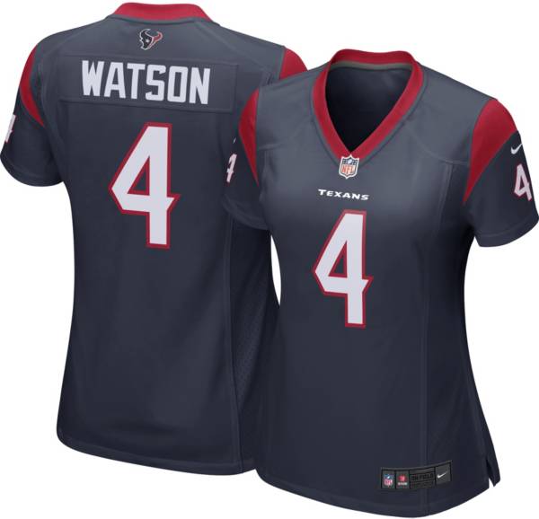Nike Women's Houston Texans Deshaun Watson #4 Navy Game Jersey