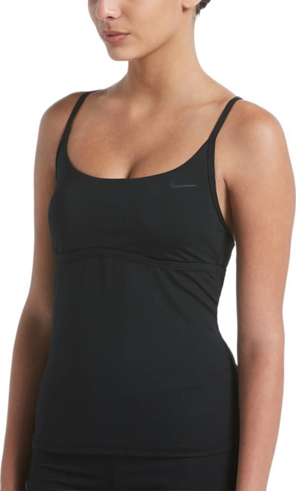 Nike Women's Solid Crossback Tankini Top