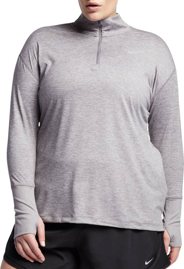 Nike Women's Plus Size Element Half-Zip Running Shirt