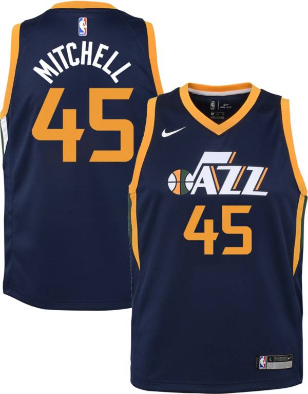 Nike Youth Utah Jazz Donovan Mitchell #45 Navy Dri-FIT Swingman Jersey