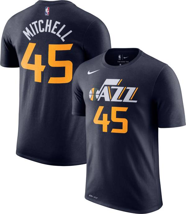 Nike Youth Utah Jazz Donovan Mitchell #45 Dri-FIT Navy T-Shirt