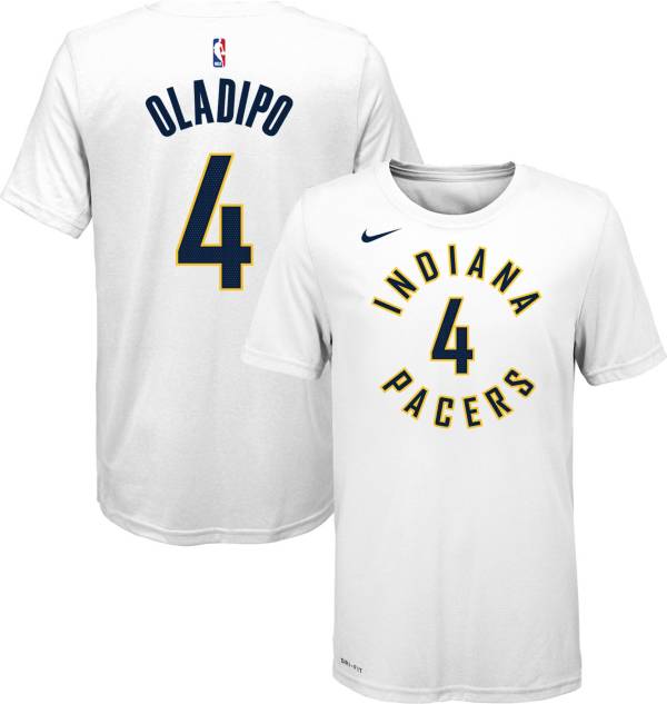 Nike Youth Indiana Pacers Victor Oladipo #4 Dri-FIT White T-Shirt