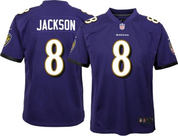 Nike Youth Baltimore Ravens Lamar Jackson #8 Purple Game Jersey product image