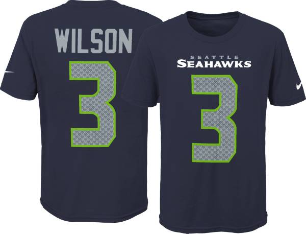 Nike Youth Seattle Seahawks Russell Wilson #3 Pride Navy T-Shirt