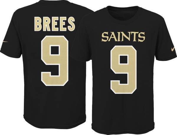 Nike Youth New Orleans Saints Drew Brees #9 Pride Black Player T-Shirt