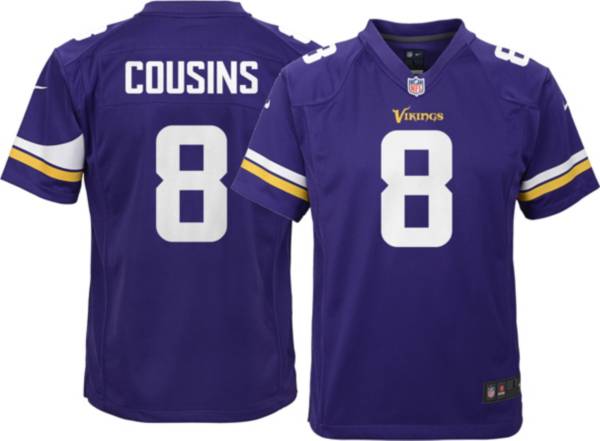 Nike Youth Minnesota Vikings Kirk Cousins #8 Purple Game Jersey