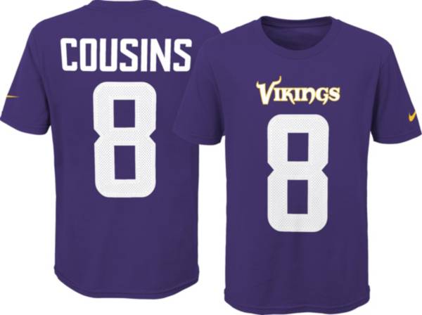 Nike Youth Minnesota Vikings Kirk Cousins #8 Pride Purple T-Shirt