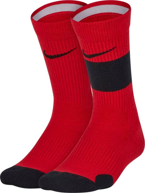 Nike Youth Elite Basketball Crew Socks - 2 Pack