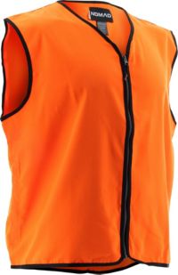 GSM Outdoors Vest or Mens Safety Polyester Blaze One Size Orange Vestor for sale online 
