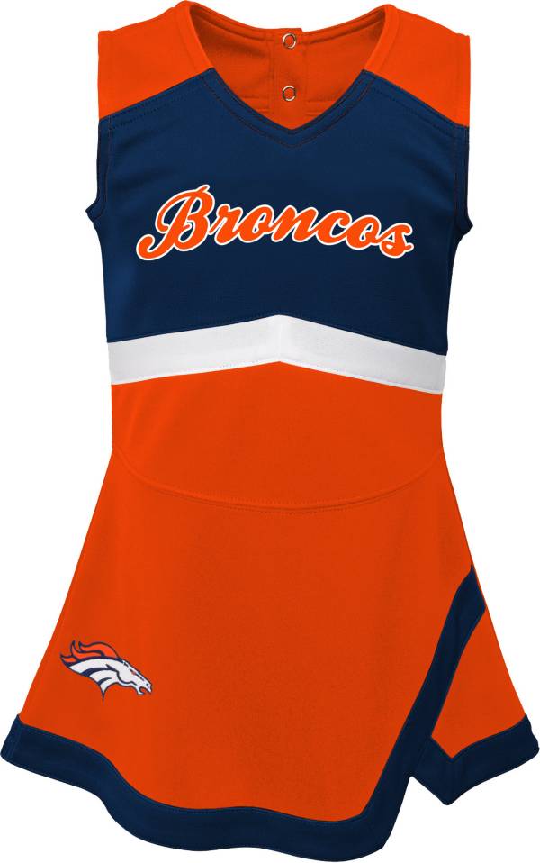 NFL Team Apparel Toddler Denver Broncos Cheer Jumper Dress