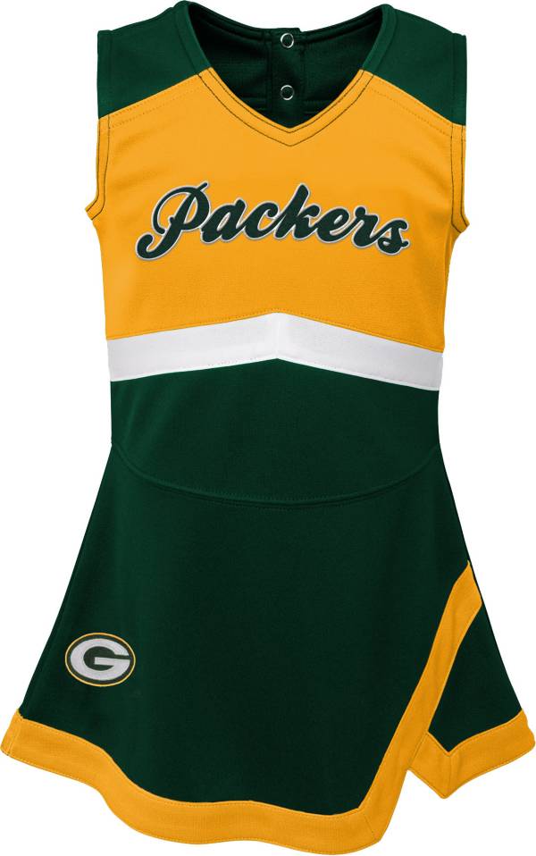 NFL Team Apparel Toddler Green Bay Packers Cheer Jumper Dress