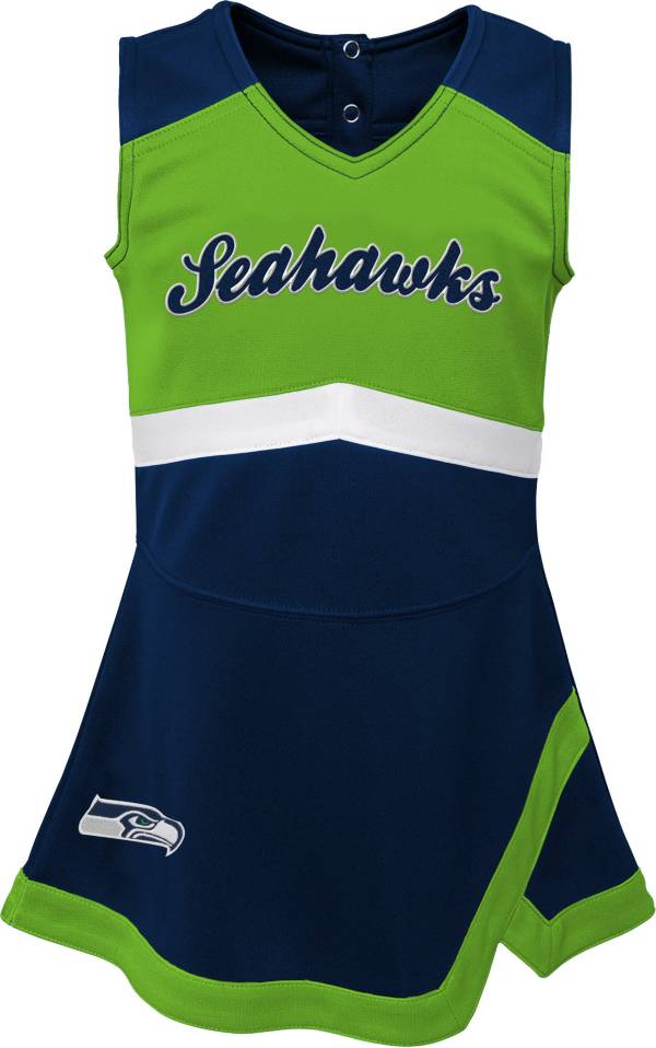 NFL Team Apparel Toddler Seattle Seahawks Cheer Jumper Dress