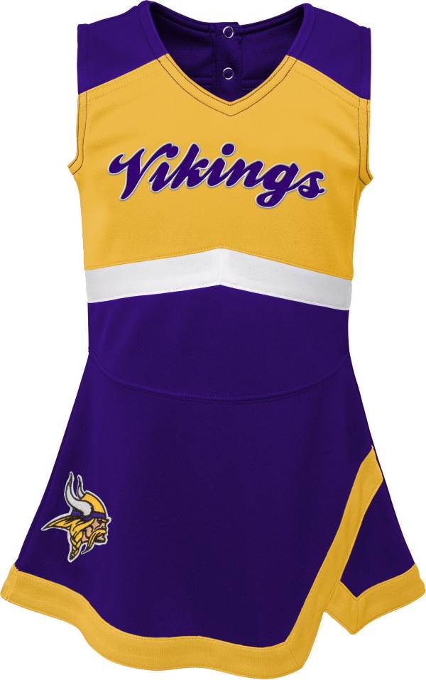 NFL Team Apparel Toddler Minnesota Vikings Cheer Jumper Dress