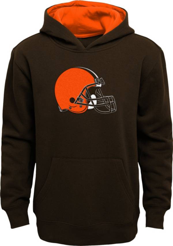 NFL Team Apparel Youth Cleveland Browns Prime Brown Pullover Hoodie