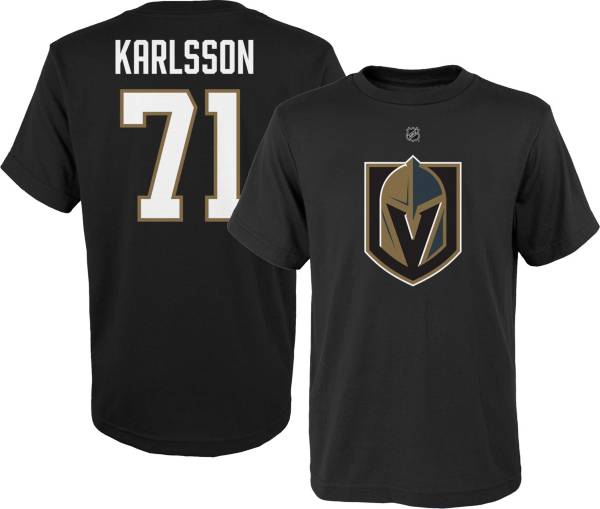 NHL Youth Vegas Golden Knights William Karlsson #71 Black Tee