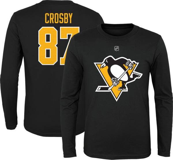 NHL Youth Pittsburgh Penguins Sidney Crosby #87 Black Long Sleeve Player Shirt