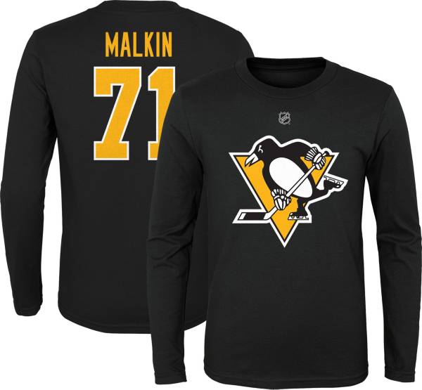 NHL Youth Pittsburgh Penguins Evgeni Malkin #71 Black Long Sleeve Player Shirt