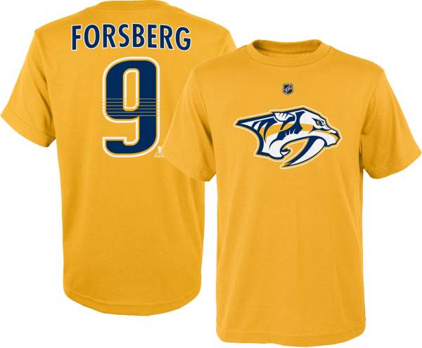 NHL Youth Nashville Predators Filip Forsberg #9 Gold T-Shirt