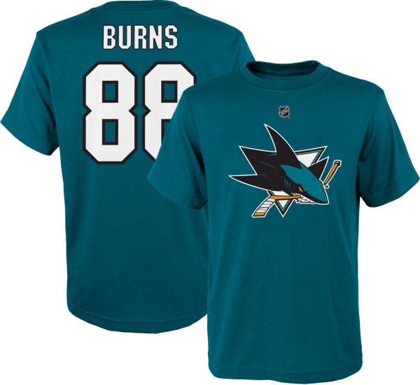 NHL Youth San Jose Sharks Brent Burns #88 Teal Player T-Shirt