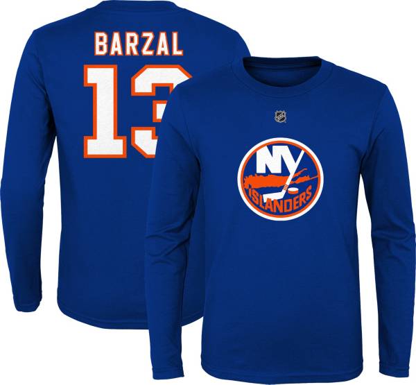 NHL Youth New York Islanders Mathew Barzal #13 Royal Long Sleeve Player Shirt