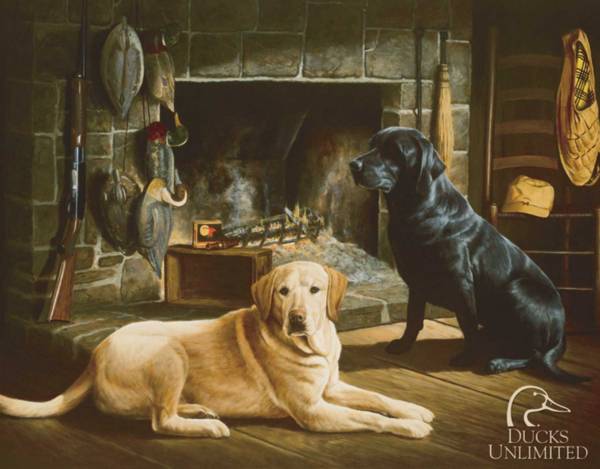 Ducks Unlimited Waiting At Cross Creek Tin Sign