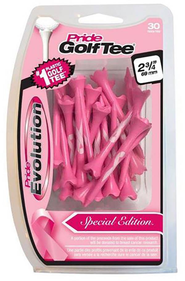 Pride Sports 2.75” Breast Cancer Awareness Evolution Golf Tees – 30 Pack