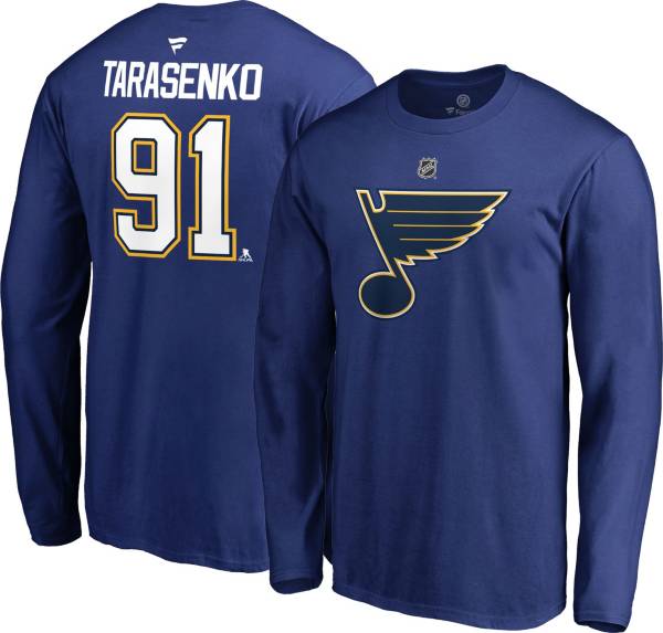 NHL Men's St. Louis Blues Vladimir Tarasenko #91 Royal Long Sleeve Player Shirt