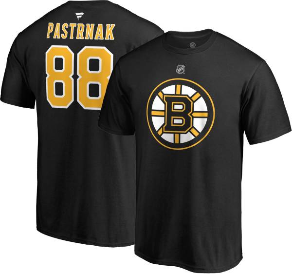 NHL Men's Boston Bruins David Pastrnak #88 Black Player T-Shirt