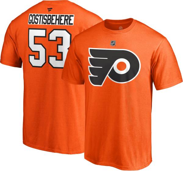 NHL Men's Philadelphia Flyers Shayne Gostisbehere #53 Orange Player T-Shirt