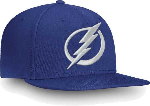 NHL Men's Tampa Bay Lightning Core Logo Blue Snapback Adjustable Hat
