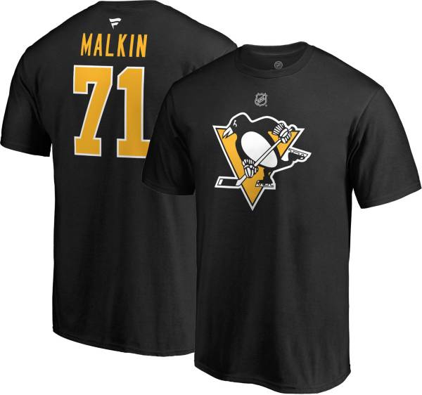 NHL Men's Pittsburgh Penguins Evgeni Malkin #71 Black Player T-Shirt