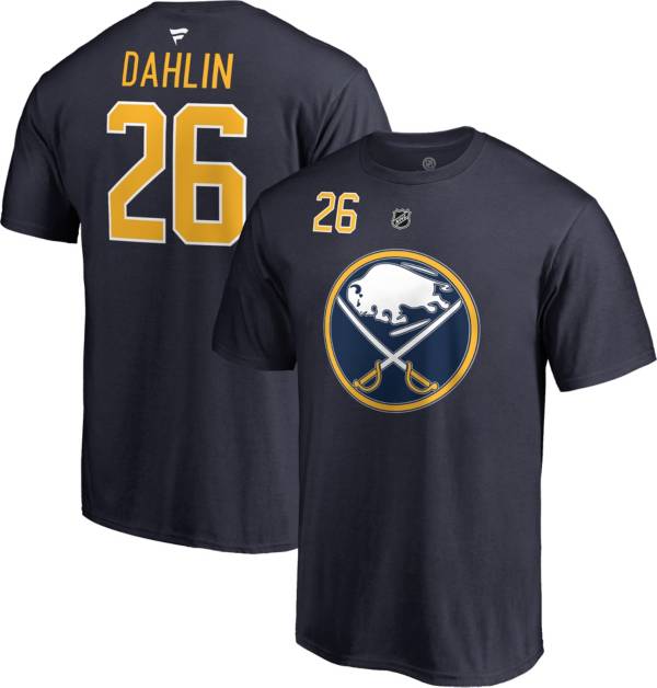 NHL Men's Buffalo Sabres Rasmus Dahlin #26 Navy Player T-Shirt